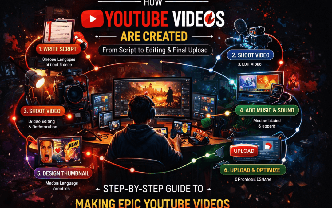 How YouTube Videos Are Created: Script, Editing & Upload Guide.