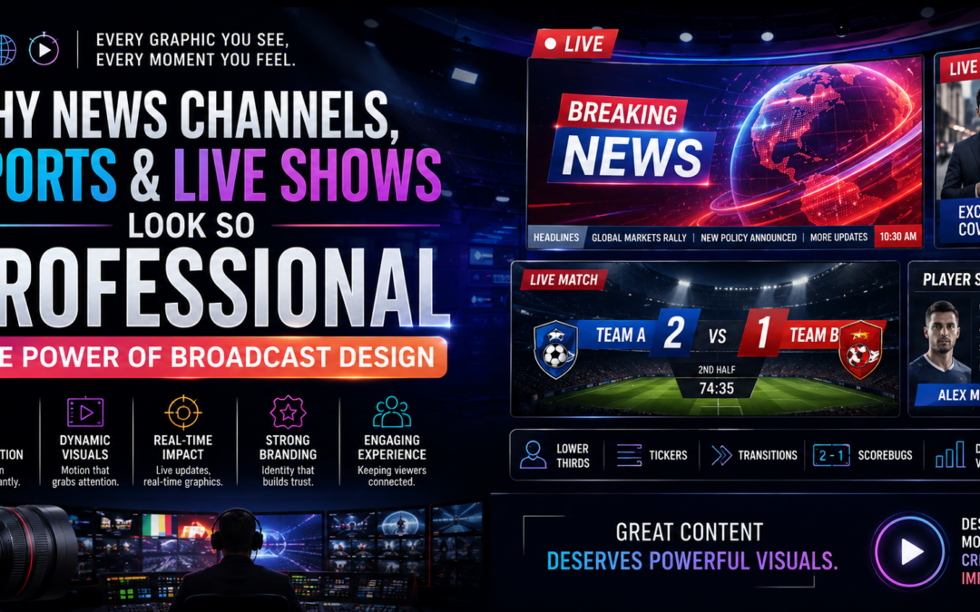 Why News Channels & Sports Broadcasts Look Professional: Broadcast Design Explained