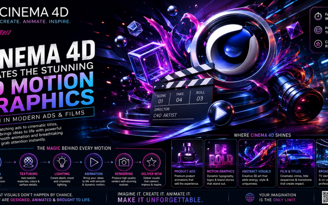 How Cinema 4D Creates Stunning 3D Motion Graphics for Ads & Films