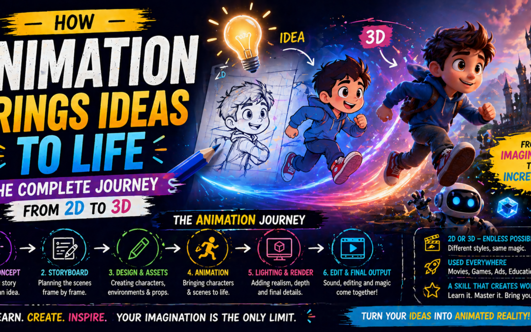 How Animation Brings Ideas to Life: 2D and 3D Animation Process